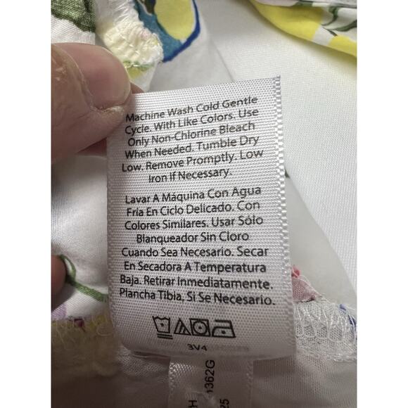 Joyspun Women’s Sleep Shirt Size 3X Long Sleeve Italian Fruit Print Pajamas - Picture 6 of 12